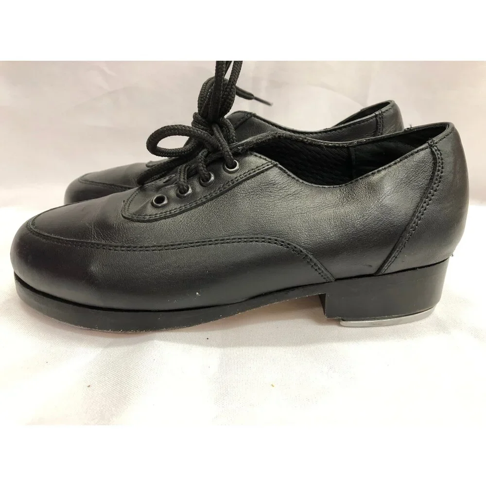 Pre-Owned Dance Tap Shoes Zoot Oxford Dancing Fair 736 Black 2 Child